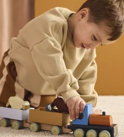 Kids Concept Tog m. Dyr - 40 cm - Træ