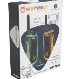Kidywolf Walkie Talkie - 2 stk. - Kidytalk - Grøn/Orange