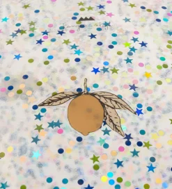 Konges Sløjd Hoppebold m. Håndtag - Glitter - Lemon - 50 cm