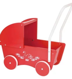 Krea Dukkevogn - Træ - Rød