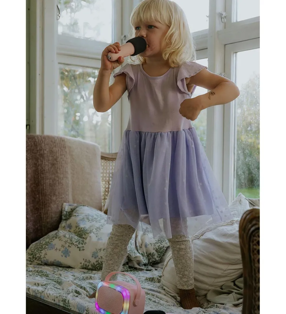 Lalarma Højtaler m. 2 Mikrofoner - Trådløs - Karaoke - Rose