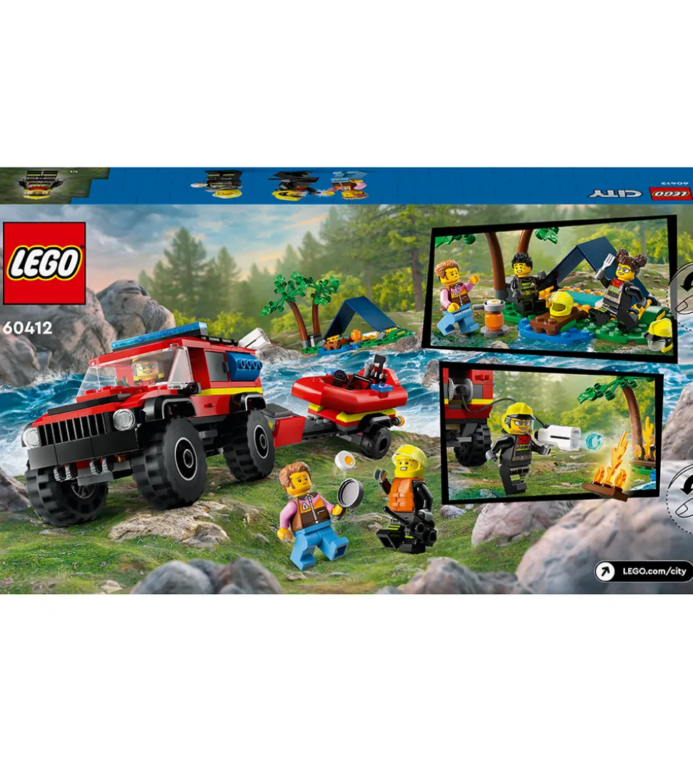 LEGO® City - Firhjulstrukket Brandbil Med Re... 60412 - 301 Dele