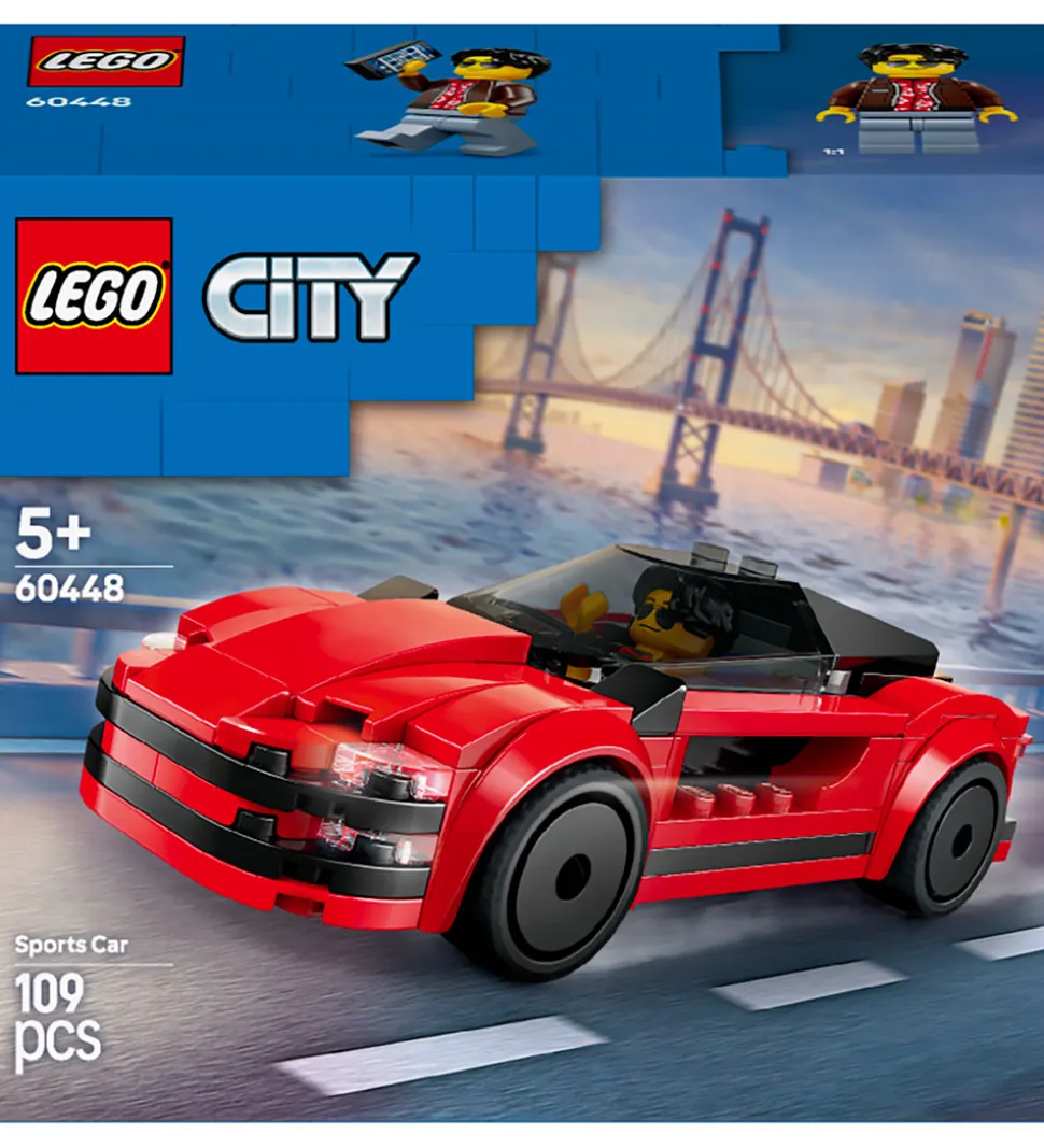 LEGO® City - Rød Sportsvogn 60448 - 109 Dele