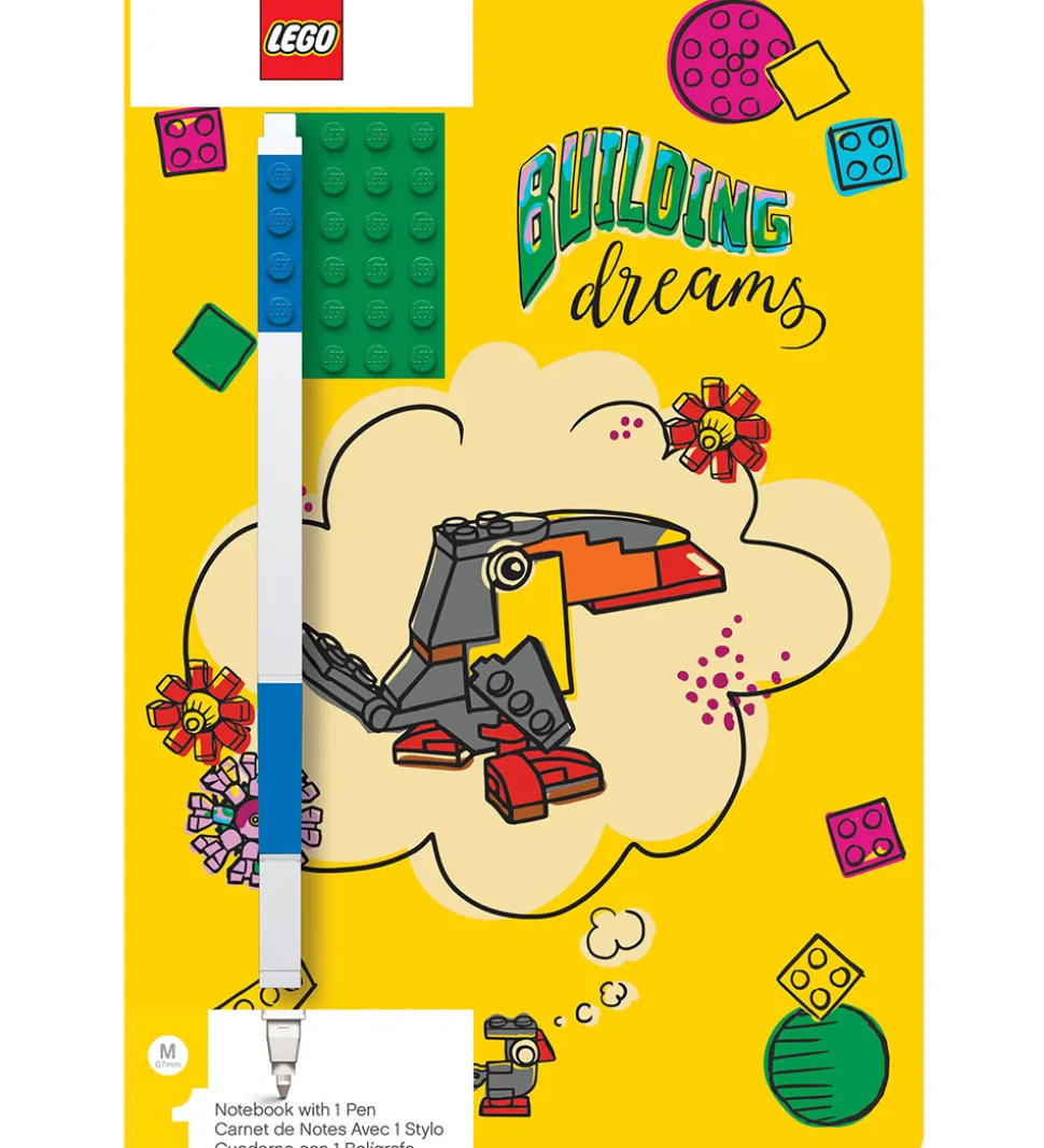 LEGO® Notesbog m. Gel Pen - Building Dreams