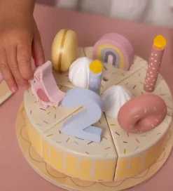 Little Dutch Fødselsdagskage - 26 Dele - Træ - Rosa