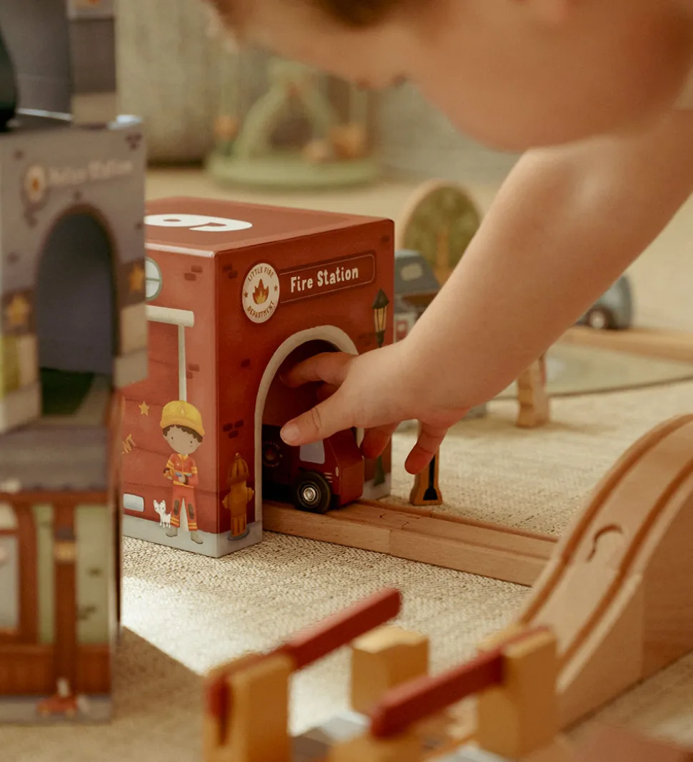 Little Dutch Stablekasser m. 6 Biler - Træ - Multi