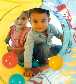 Ludi Pop-Up Legetelt m. Tunnel Og Bolde - Multi