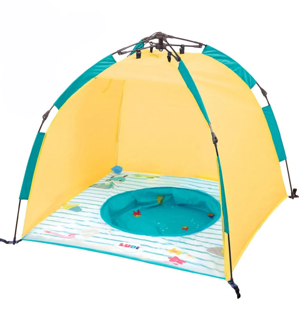 Ludi Skyggetelt m. Bassin - UV 50+ - Gul