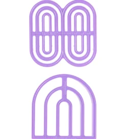 Lunch Punch Udstikkere - 2 stk. - Regnbuer