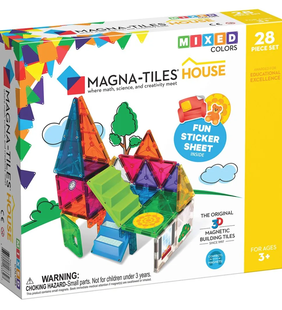 Magna-Tiles Magnetsæt - 28 Dele - Hus
