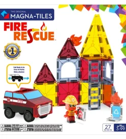 Magna-Tiles Magnetsæt - 27 Dele - Fire Rescue + MicroMAGS