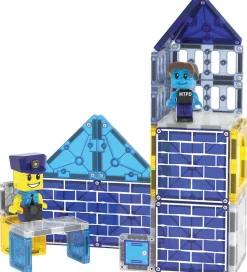 Magna-Tiles Magnetsæt - 35 Dele - Police Station + MicroMAGS