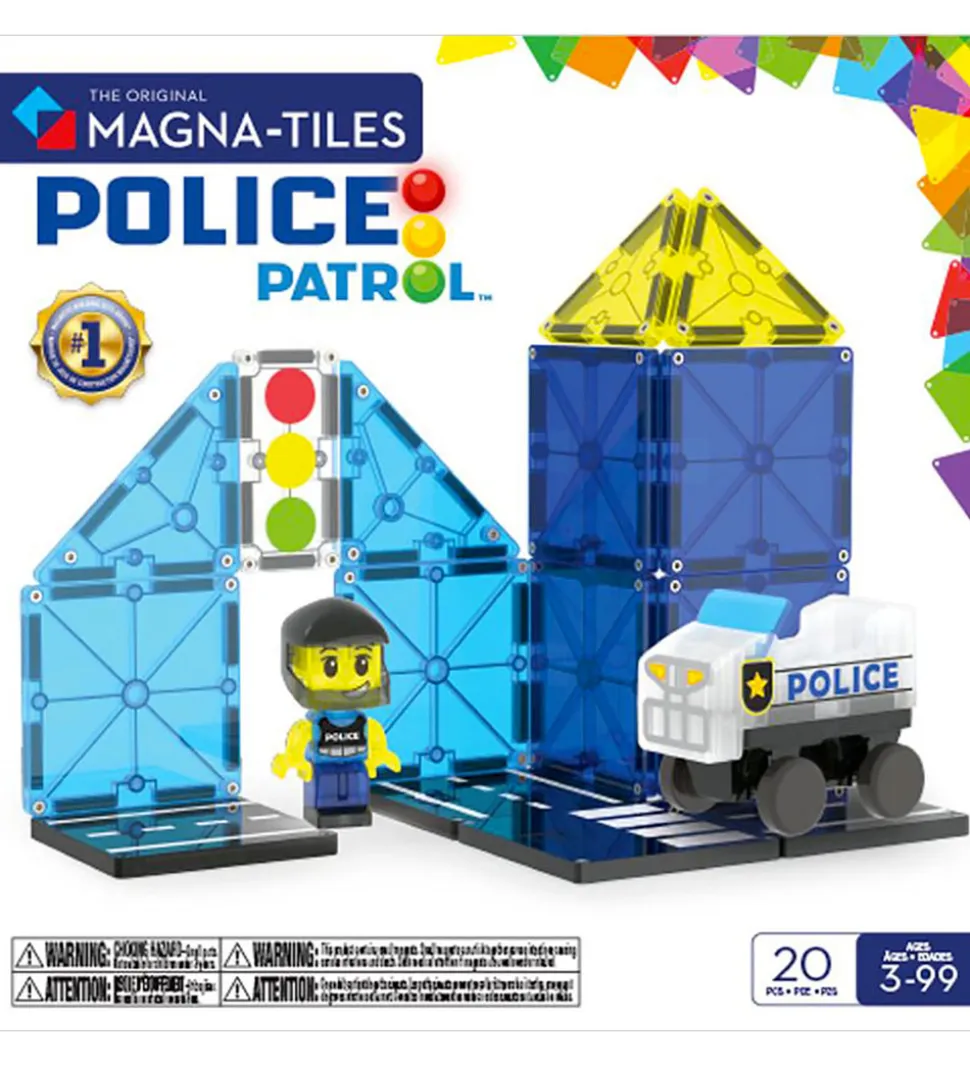 Magna-Tiles Magnetsæt - 20 Dele - Police Patrol