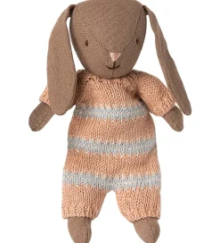 Maileg Kanin - Micro - Strikket Dragt - Brun/Støvet Rosa