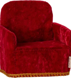 Maileg Miniature Foldbar Stol - Mus - Rød