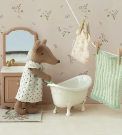 Maileg Miniature Kommode m. Vask & Spejl - Mus - Dark Powder