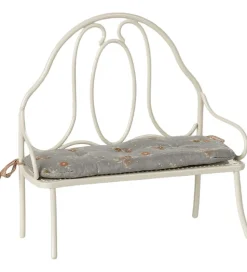 Maileg Miniature Vintage Bænk - Kanin/Harer - Råhvid