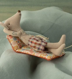 Maileg Strand-mus m. Luftmadras - Far Mus - Blomster