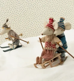 Maileg sweater/Hat - Strik - Mus - Mor