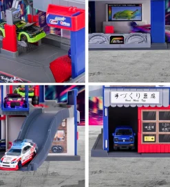 Majorette Garage m. Bil, Lyd og Lys - Japan Series Tuning Garage