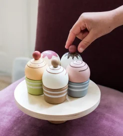 MaMaMeMo Legemad - Cupcakes På Kagefad - Træ