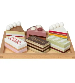 MaMaMeMo Legemad - Lagkagestykker På Fad - Træ