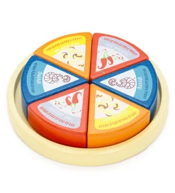 MaMaMeMo Legemad - Træ - Rund Ost m. Trekanter