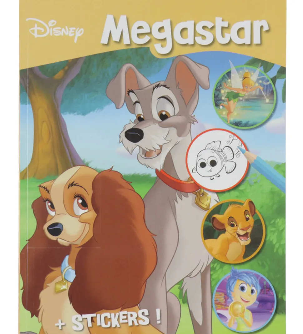 Megastar Malebog m. Klistermærker - 128 Sider - Disney