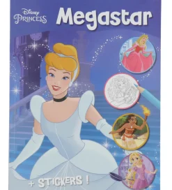 Megastar Malebog m. Klistermærker - 128 Sider - Disney Princess