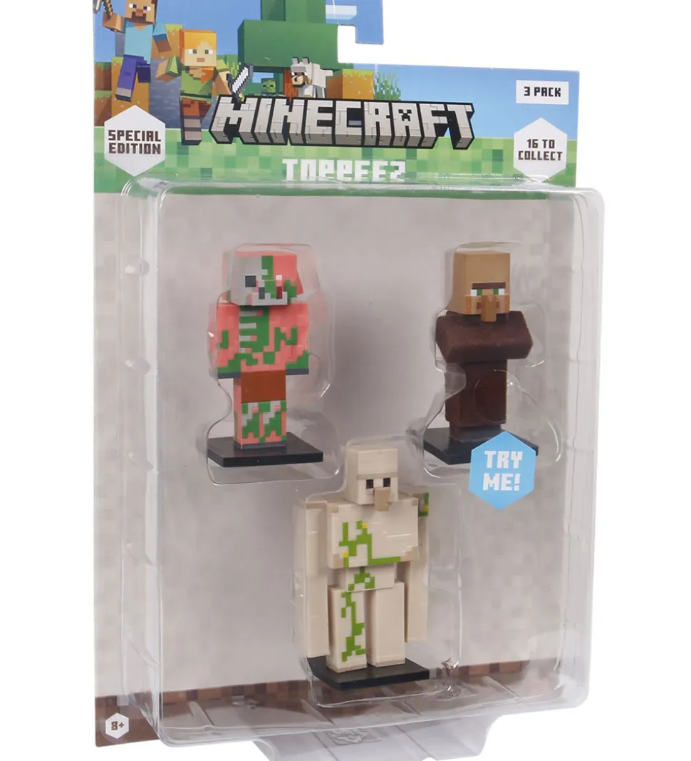 Minecraft Legetøjsfigurer - 3D Special Edition - 3-pak
