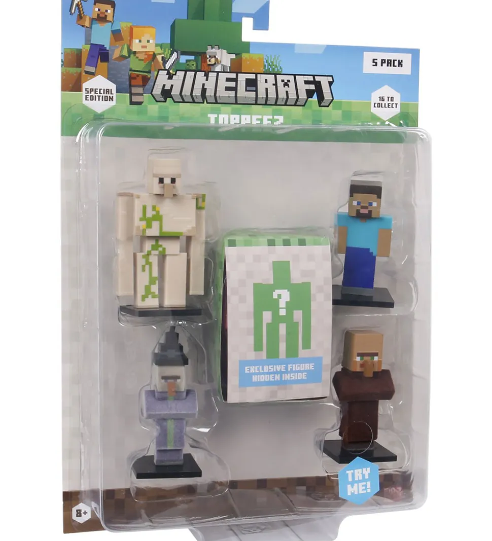 Minecraft Legetøjsfigurer - 3D Special Edition - 5-pak