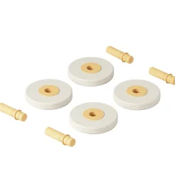 MODU 4 x Foam Wheels - 4-pak - Ø18 cm - Sand Grey/Honey Yellow