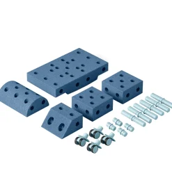 MODU Explorer Sæt - 20 Dele - 55x40x20 cm - Deep Blue/Sky Blue