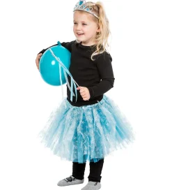 Molly & Rose Udklædning - Tylskørt - Blå Snefnug Glitter