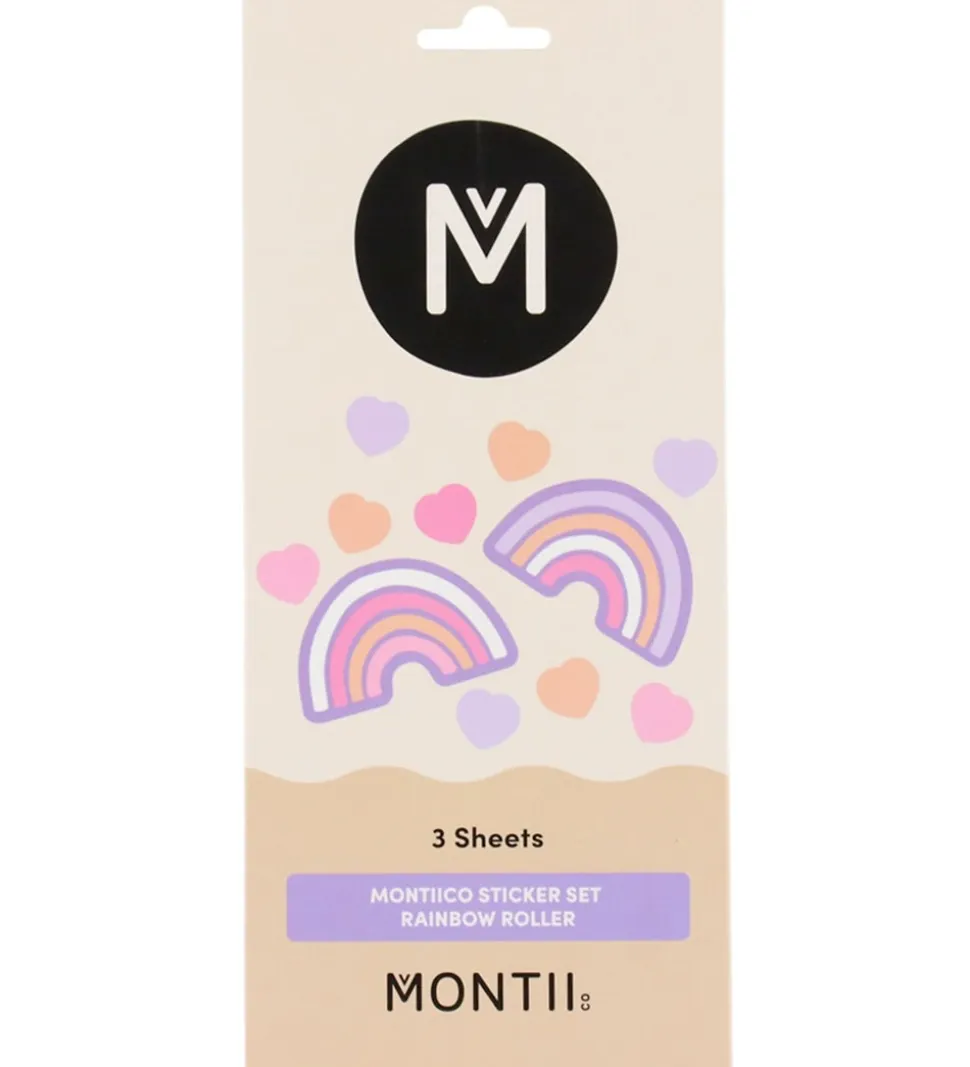 MontiiCo Klistermærker - 3 ark - Rainbow Roller