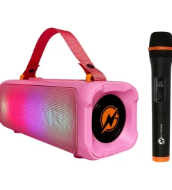 N-GEAR Højtaler m. Mikrofon/Lys - Blazooka 703 - Trådløs - Pink