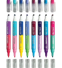 Ooly Dobbeltsidede Tuscher - 8 stk - Color Layers