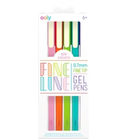Ooly Kuglepen - 6 Stk - Fine Line Colored Gel Pens