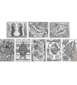 Ooly Magiske Maleark - Hidden Colors - 8 Stk. - Magic Ocean