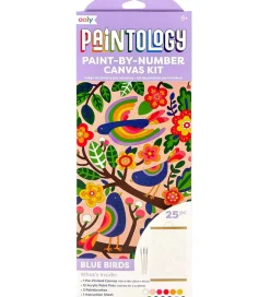 Ooly Malesæt - Paint By Number Canvas Kit - Blue Birds