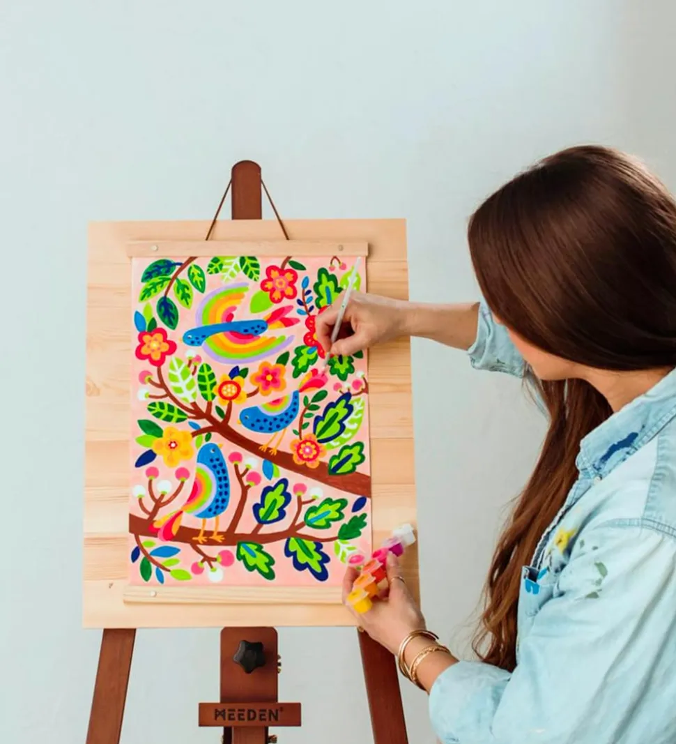 Ooly Malesæt - Paint By Number Canvas Kit - Blue Birds