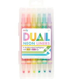 Ooly Overstregningstuscher - 6 Stk - Dual Liner Neon Highlighter
