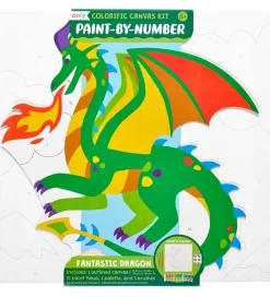 Ooly Paint By Number Sæt - Fantastic Dragon