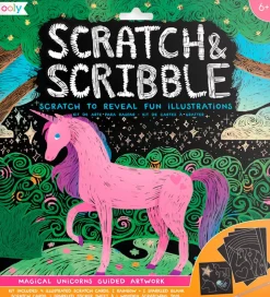 Ooly Scratch and Scribble Sæt - Magical Unicorns