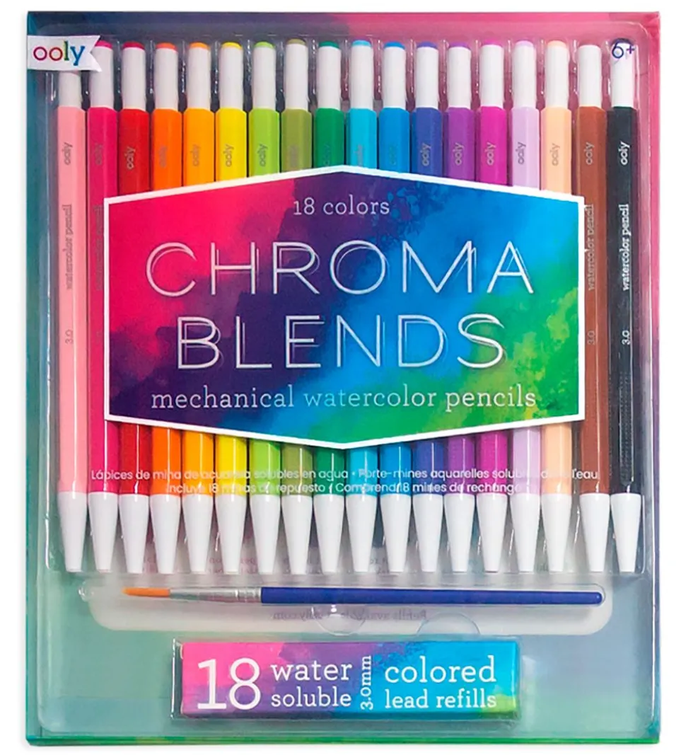 Ooly Vandfarvepen - Chroma Blends - Genopfyldelige - 18 Stk - Mu