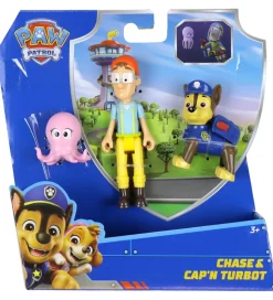 Paw Patrol Legetøjsfigurer - Chase & Cap'N Turbot