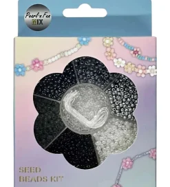 Pearl N Fun Perler - Glasperlemix - Sort/Grå/Hvid