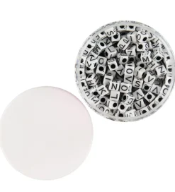 Pearl'n Fun Perler - Bogstaver - 125 gram - Sort/Hvid