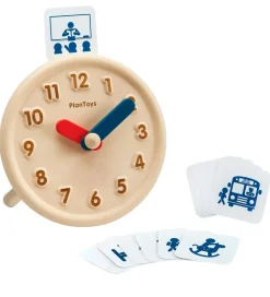 PlanToys Trælegetøj - Lær Klokken - Træ