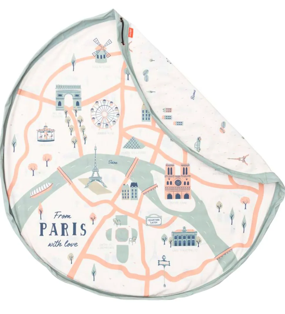 Play&Go Legetøjstæppe - Ø140 - Paris Map